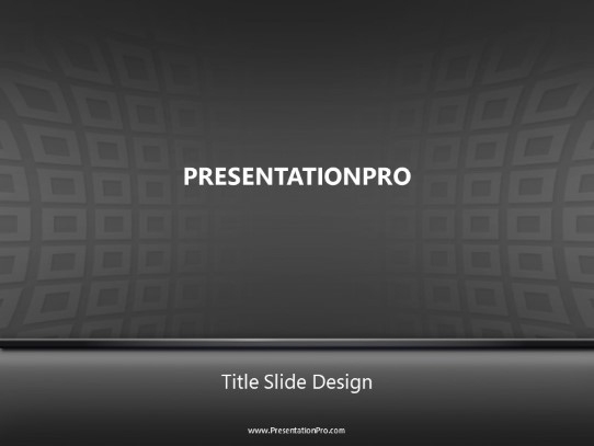 Square Warp Gray PowerPoint Template title slide design