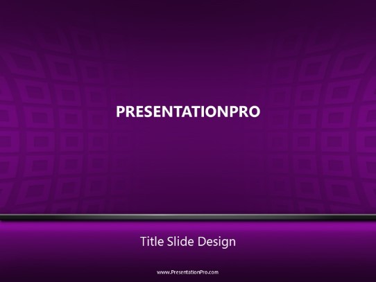 Square Warp Purple PowerPoint Template title slide design