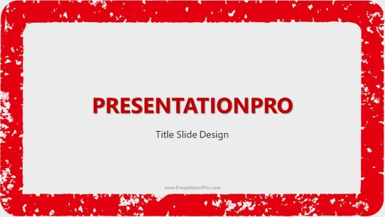 Stamp Border Widescreen PowerPoint Template title slide design