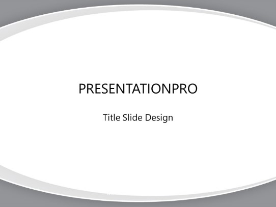 Swoop Simple Gray PowerPoint Template title slide design