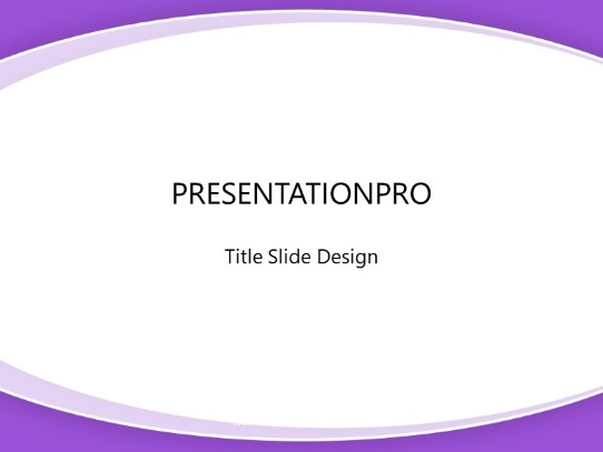 Swoop Simple Purple PowerPoint Template title slide design