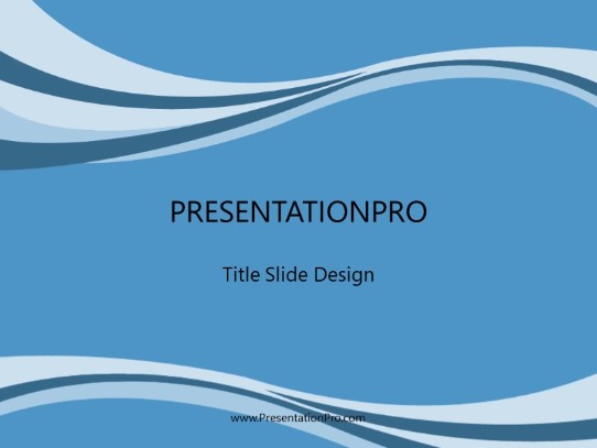 Swoopie Flow Light Blue PowerPoint Template title slide design