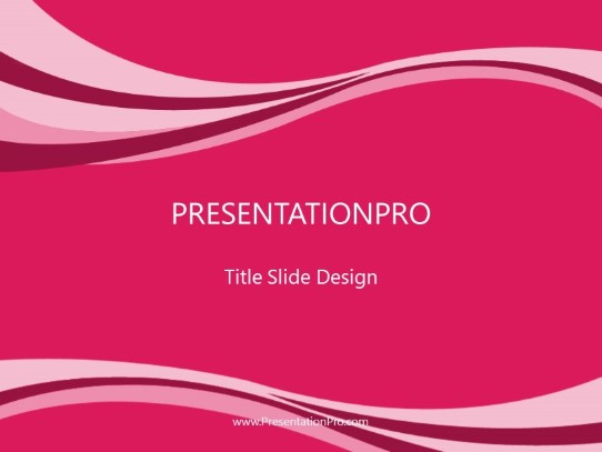 Swoopie Flow Pink PowerPoint Template title slide design