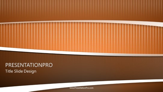 Swoosh Orange Widescreen PowerPoint Template title slide design