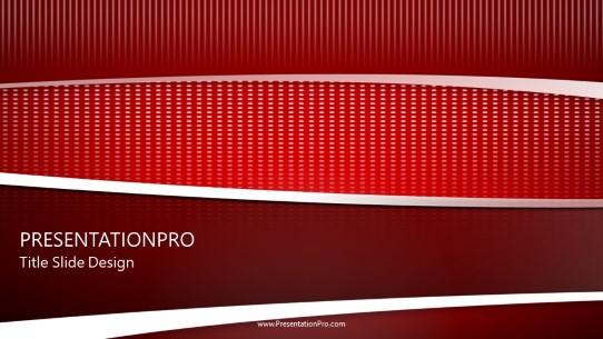Swoosh Red Widescreen PowerPoint Template title slide design