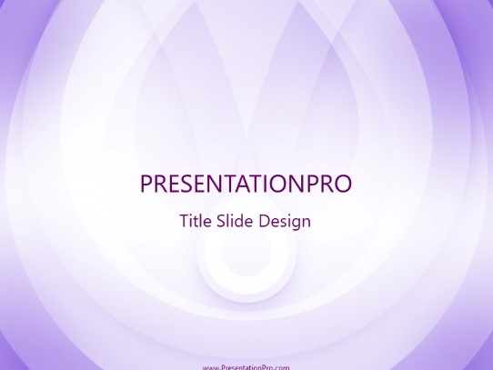 Teardrop Purple PowerPoint Template title slide design