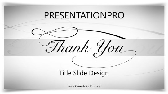 Thankyou 02 Gray Widescreen PowerPoint Template title slide design
