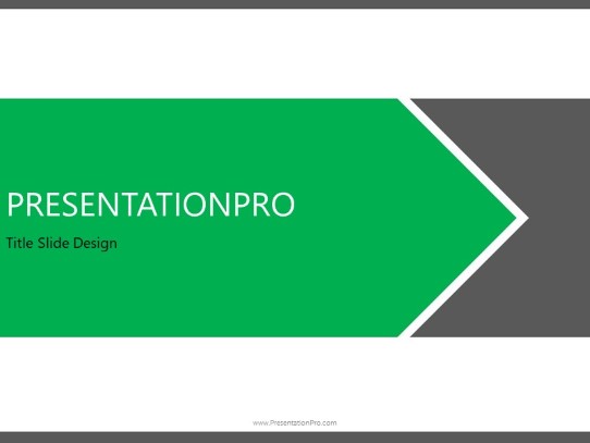 The Flow Green PowerPoint Template title slide design