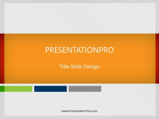 Tricolorbox Orange PowerPoint Template title slide design