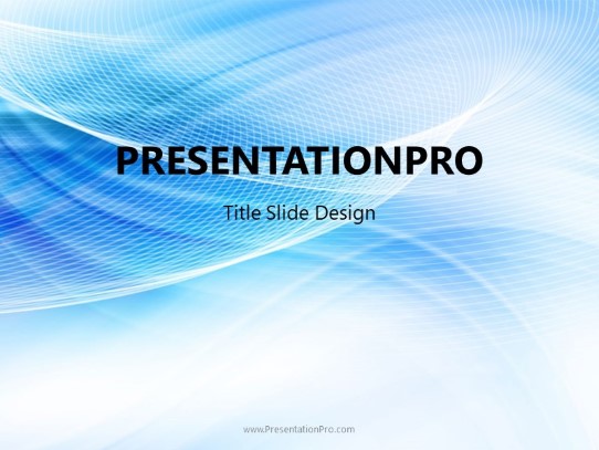 Wave Grid Light Blue PowerPoint Template title slide design