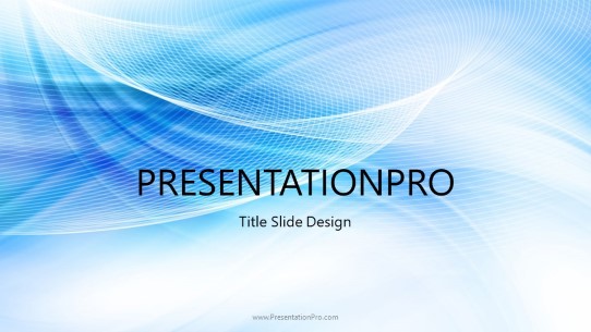 Wave Grid Light Blue widescreen PowerPoint Template title slide design