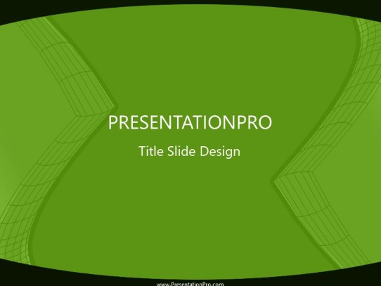 Wiredx Green PowerPoint Template title slide design