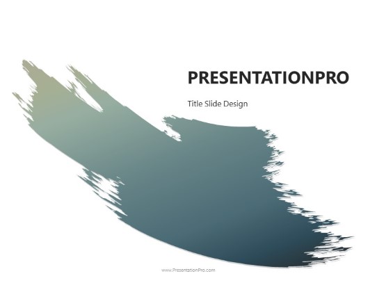 paint brush 4 muted wide PowerPoint Template title slide design