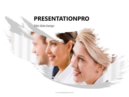paint brush 4 people wide PowerPoint Template title slide design
