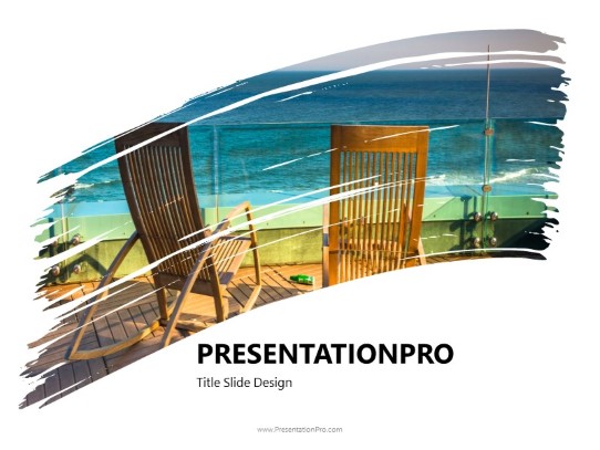 paint brush beach 3 wide PowerPoint Template title slide design