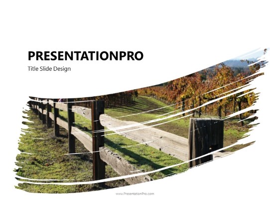 paint brush fence 3 wide PowerPoint Template title slide design
