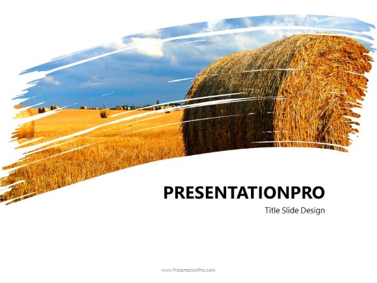 paint brush field 3 wide PowerPoint Template title slide design