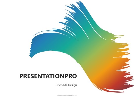 paint brush gradient 1 wide PowerPoint Template title slide design