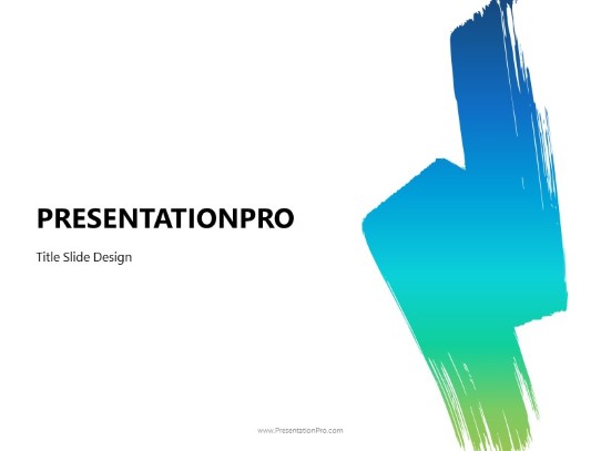 paint brush gradient 2 wide PowerPoint Template title slide design