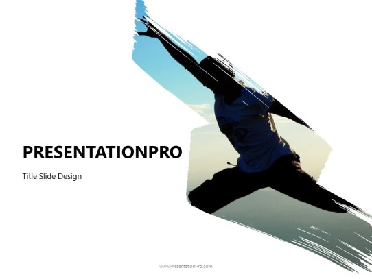 paint brush leap wide PowerPoint Template title slide design