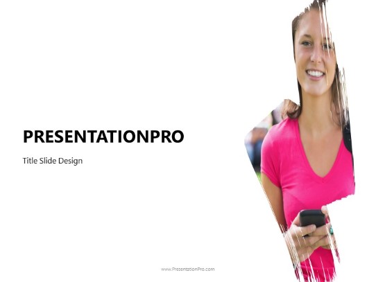 paint brush student phone wide PowerPoint Template title slide design