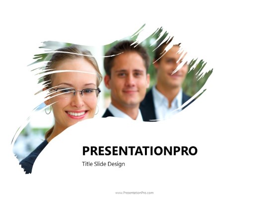 paint brush workers 1 wide PowerPoint Template title slide design