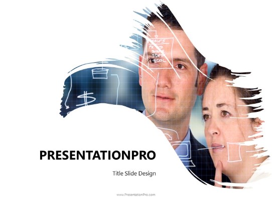 paint brush workers 2 wide PowerPoint Template title slide design