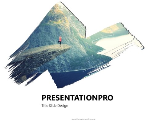 paint brush yoga wide PowerPoint Template title slide design
