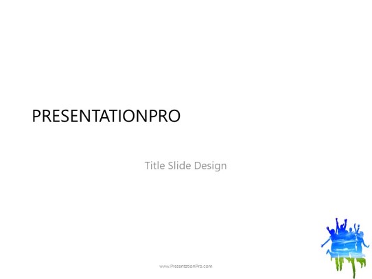 people jump sky wide PowerPoint Template title slide design