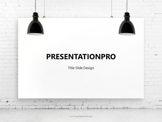 wall art wide PowerPoint Template title slide design