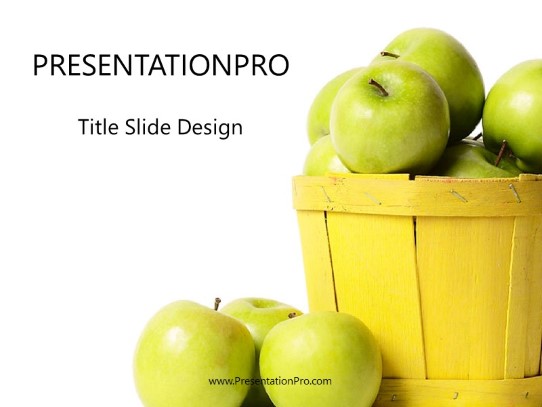 Apples PowerPoint Template title slide design