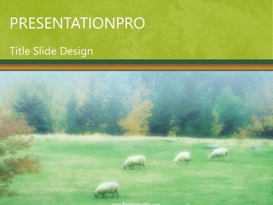 Cattle Sheepish PowerPoint Template title slide design