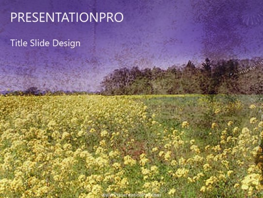 Mustard PowerPoint Template title slide design