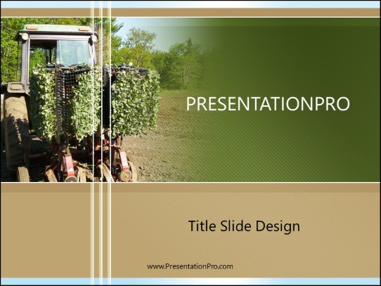 Planter PowerPoint Template title slide design