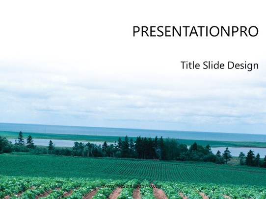Potato Field PowerPoint Template title slide design