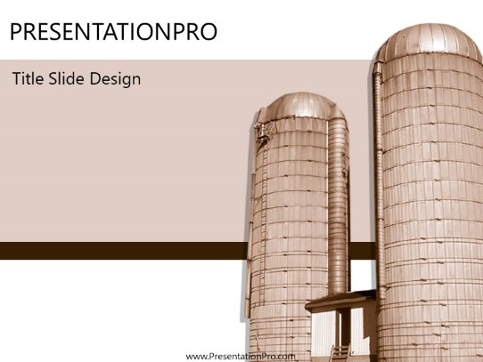 Silo PowerPoint Template title slide design