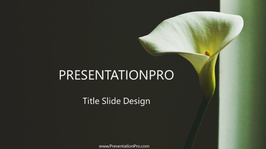 Single Flower 01 Widescreen PowerPoint Template title slide design