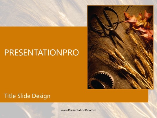 Wheat 02 PowerPoint Template title slide design