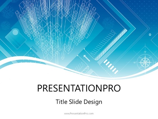 Structural Blueprint Concept PowerPoint Template title slide design