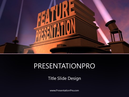 Feature Presentation PowerPoint Template title slide design