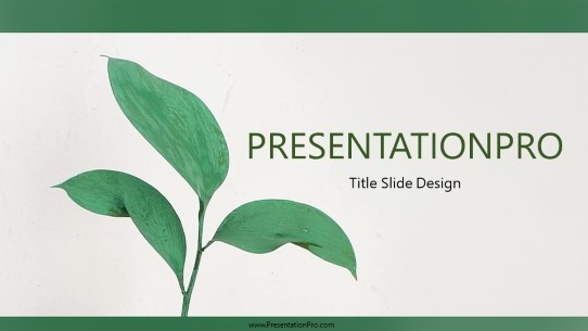 Plant Drawing Widescreen PowerPoint Template title slide design
