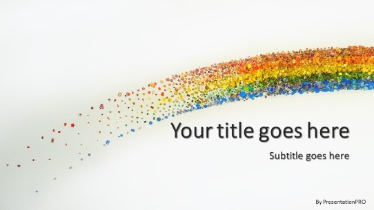 Rainbow Decorations 2 PowerPoint Template title slide design