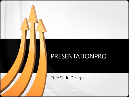 Arrow Race Orange PowerPoint Template title slide design