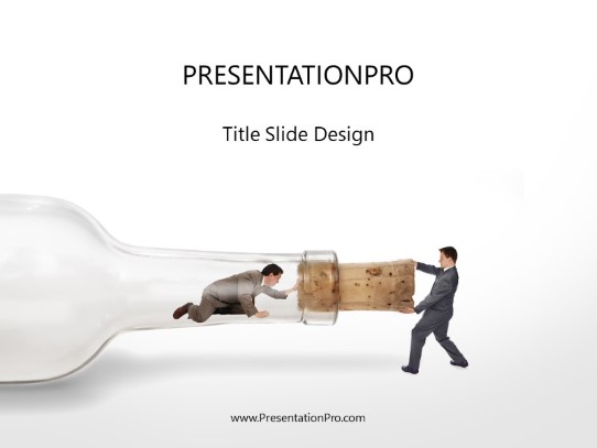 Bottleneck PowerPoint Template title slide design