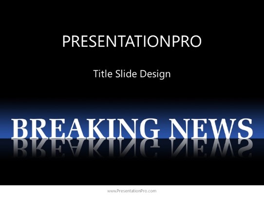Breaking News 2 PowerPoint Template title slide design