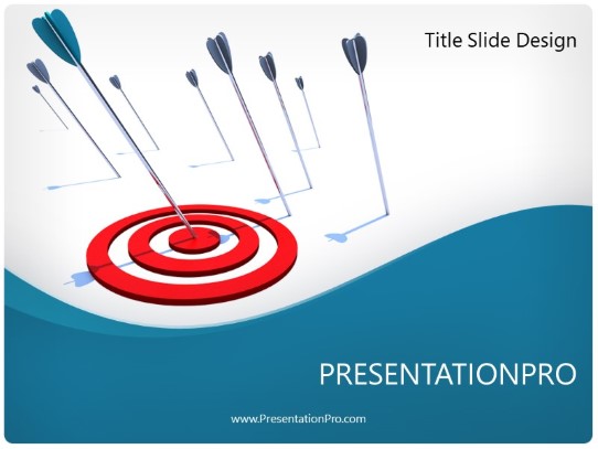 Bullseye Target PowerPoint Template title slide design