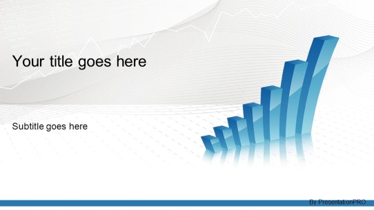 Business Analysis Bar Chart Widescreen PowerPoint Template title slide design