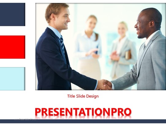 Businessmen Agreement PowerPoint Template title slide design