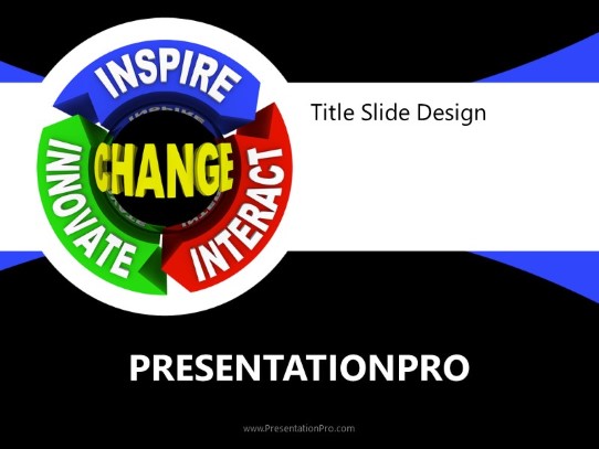 Change Blue PowerPoint Template title slide design