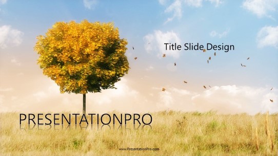 Change Of Seasons B Widescreen PowerPoint Template title slide design